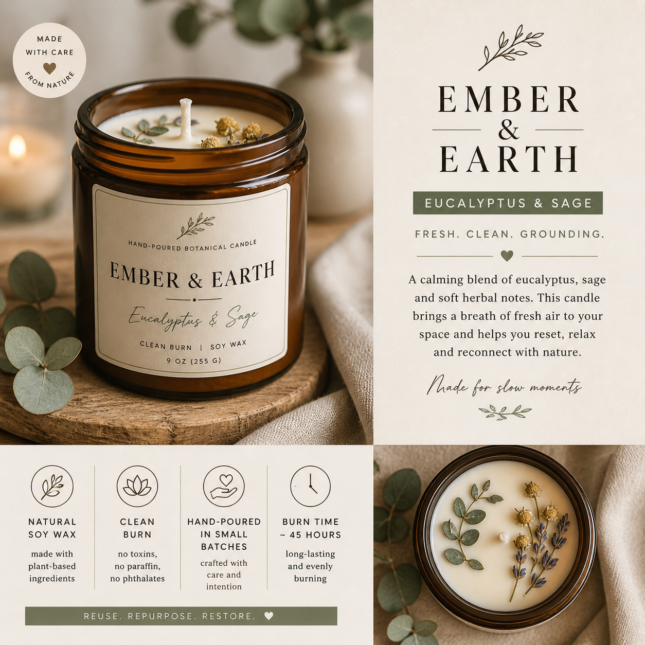 Ember & Earth – Eucalyptus & Sage