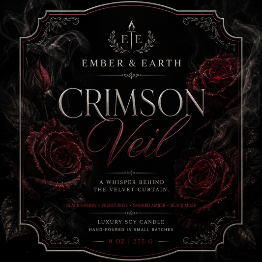Crimson Veil Luxury Soy Candle