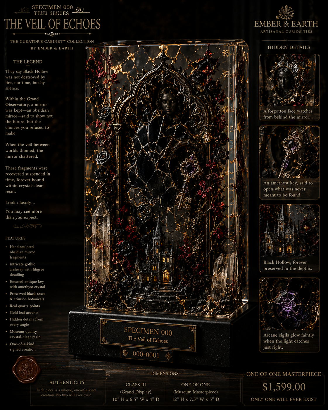 The Veil of Echoes Specimen 000 Only 1 available, will not be reproduced.