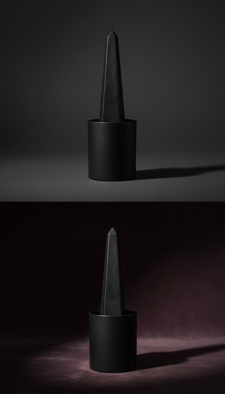 Grand Obelisk Candle in Matte Black
