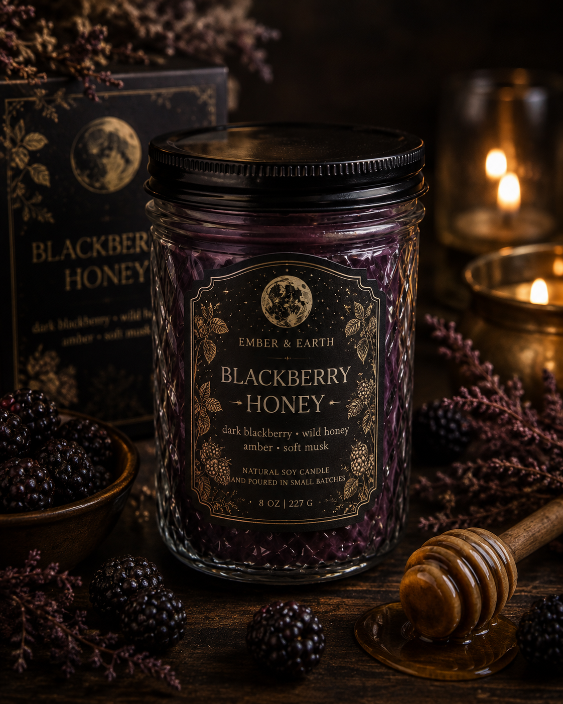 Blackberry Honey  Scent Profile: Dark Blackberry • Wild Honey • Warm Amber • Soft Musk