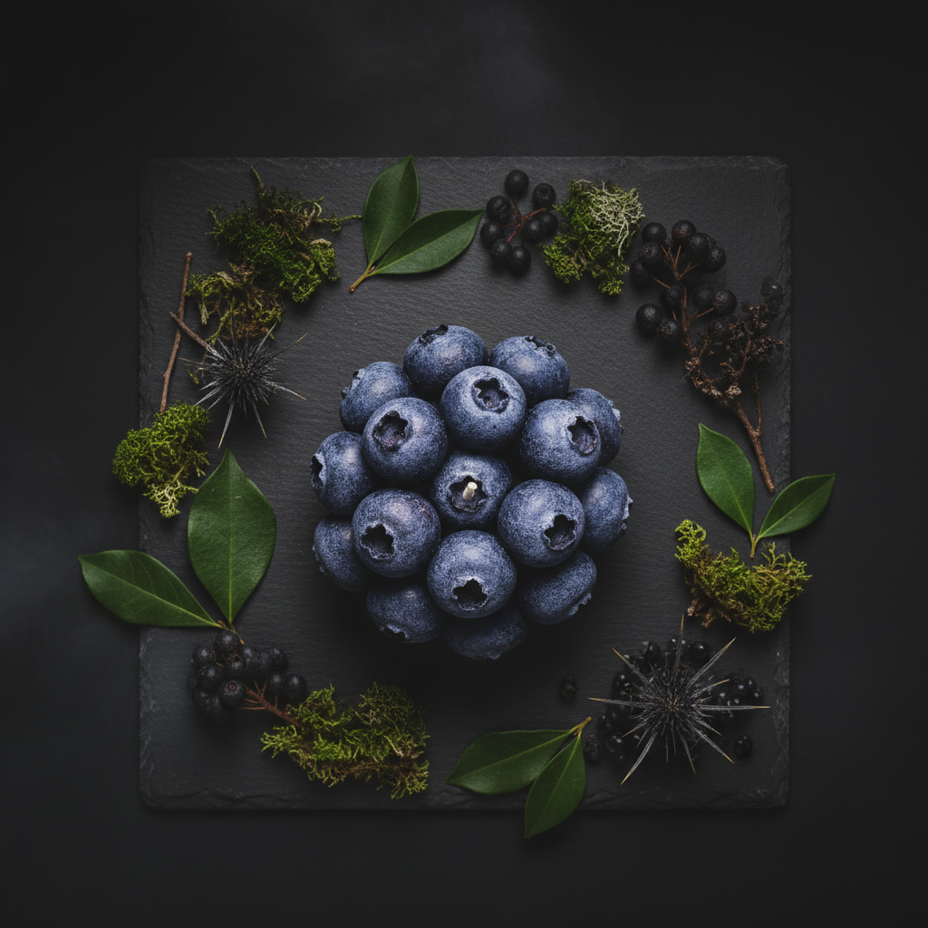 Blueberry Candle - Flat Lay
