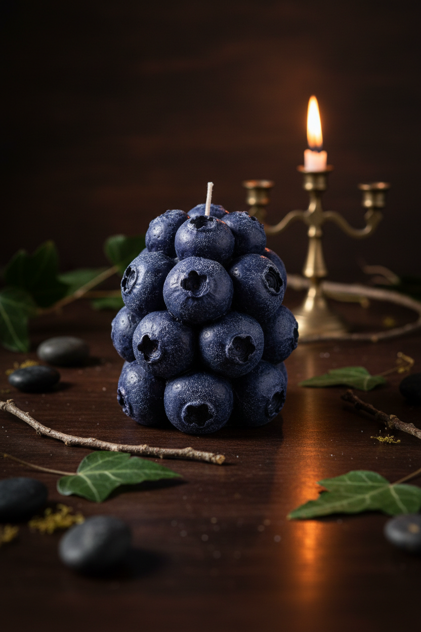 Blueberry Candle - Side Profile