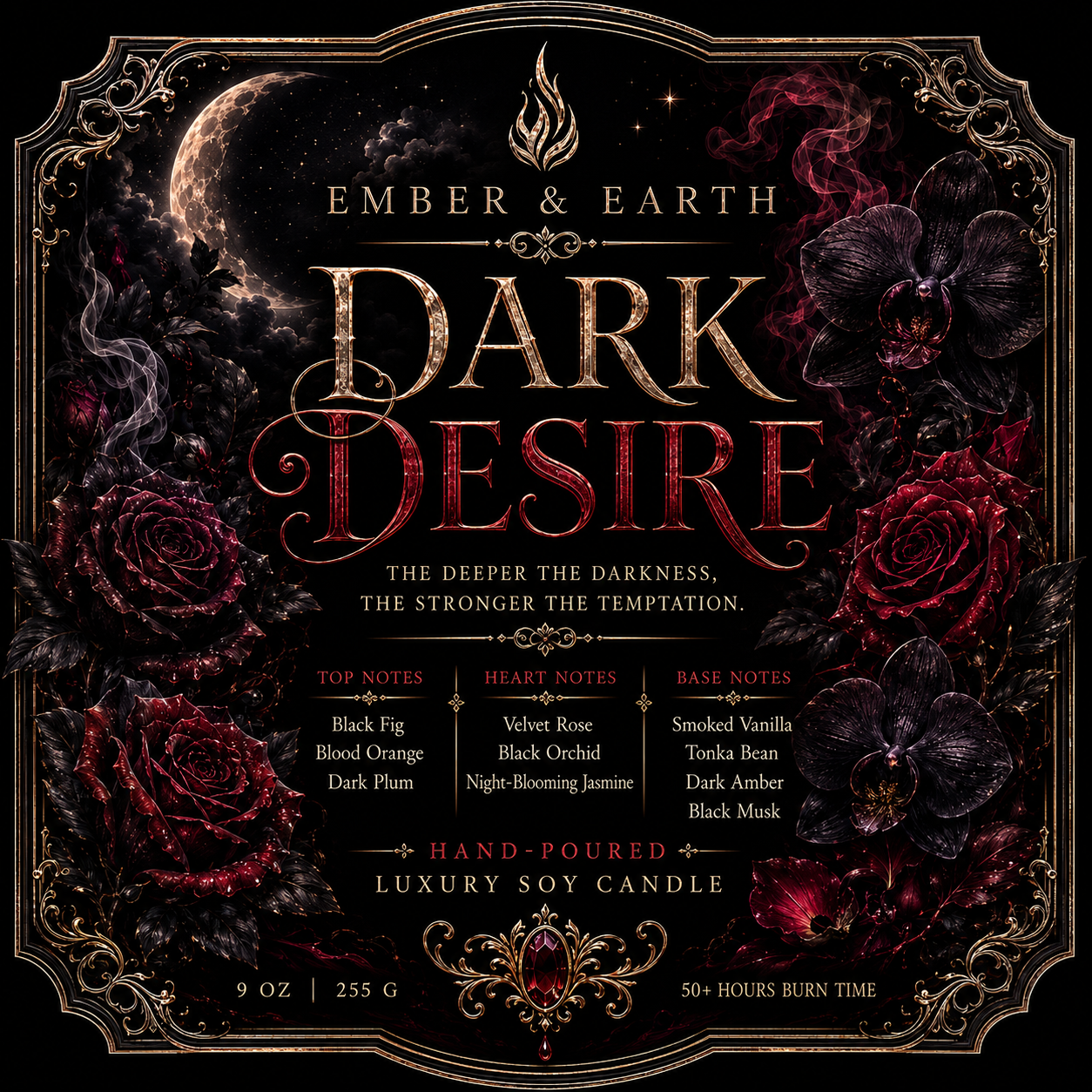 Dark Desire Luxury Soy Candle