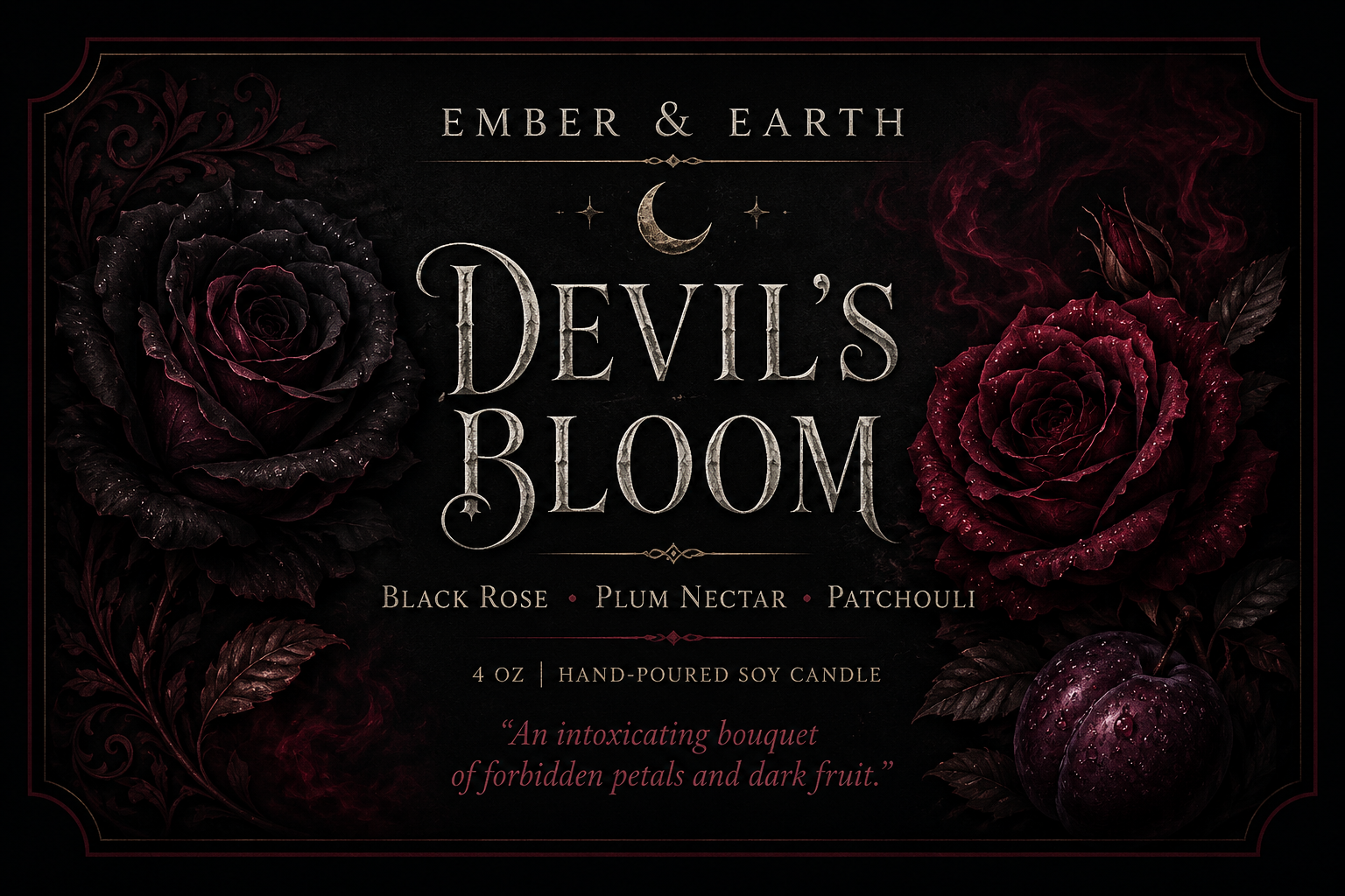 Devil's Bloom 4oz Luxury Soy Candle