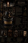 Curator's Relic No. 007 Eclipse The Curator's Trial Collection By Ember & Earth  "Where light and shadow meet, time stands still."