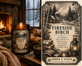 Fireside Birch Candle | White Birch & Smoked Vanilla Candle | Cozy Winter Soy Candle | Cabin Inspired Home Fragrance | Handmade Gift