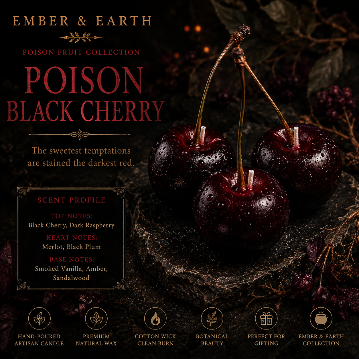 Ember & Earth Poison Fruit Collection Poison Black Cherry