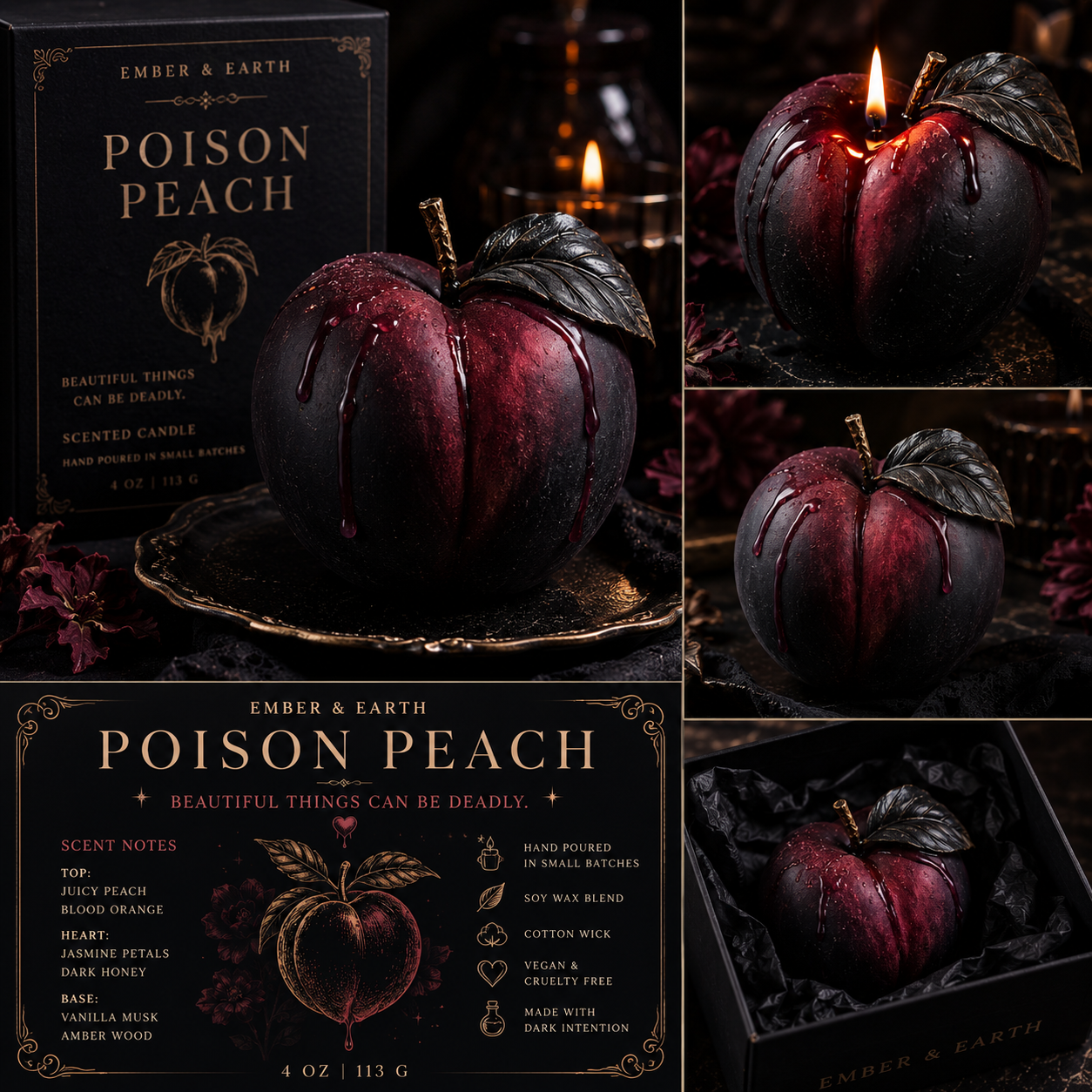 Poison Peach Soy Candle