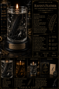 Curator's Relic No. 004 Raven's Feather The Curator's Trial Collection By Ember & Earth  "Every feather carries the memory of the sky."