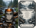 Riverstone Candle | Rain & Driftwood Candle | Fresh Woodland Scent | Nature Inspired Soy Candle | Relaxing Home Fragrance | Handmade Gift