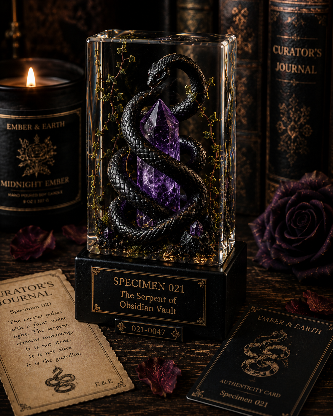 The Serpent of Obsidian Vault Specimen 021