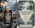 Silver Pine Hollow Candle | Pine & Juniper Candle | Winter Forest Soy Candle | Woodland Home Fragrance | Nature Inspired Gift | Handmade Candle