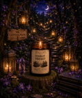 Starlit Thicket Candle | Violet & White Tea Candle | Enchanted Forest Soy Candle | Fantasy Home Fragrance | Moonlit Woodland Gift