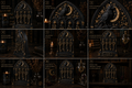 Manor Key Display | Gothic Key Holder | Dark Academia Decor | Victorian Curio Display | Forbidden Manor Collection | Raven & Moon Decor